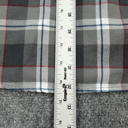 Born Scum Count Me Out Flannel Shirt Mens Small Gray Plaid Long Sleeve image 15