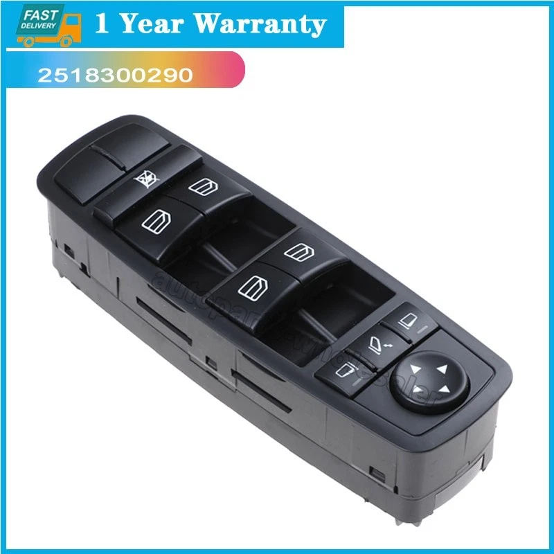 Главный выключатель стеклоподъемника для 2006-2011 Mercedes-Benz ML350 2518300290 - Изображение 3 из 4