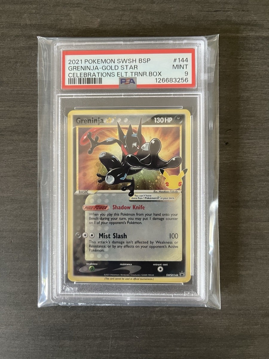 2021 POKEMON SWSH BLACK STAR PROMO #144 GRENINJA-GOLD STAR PSA 9
