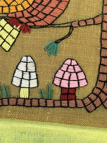 Vintage Bucilla Mosaic Stitchery “Night Court” Owls In A Tree Embroidery Crewel - Picture 15 of 24