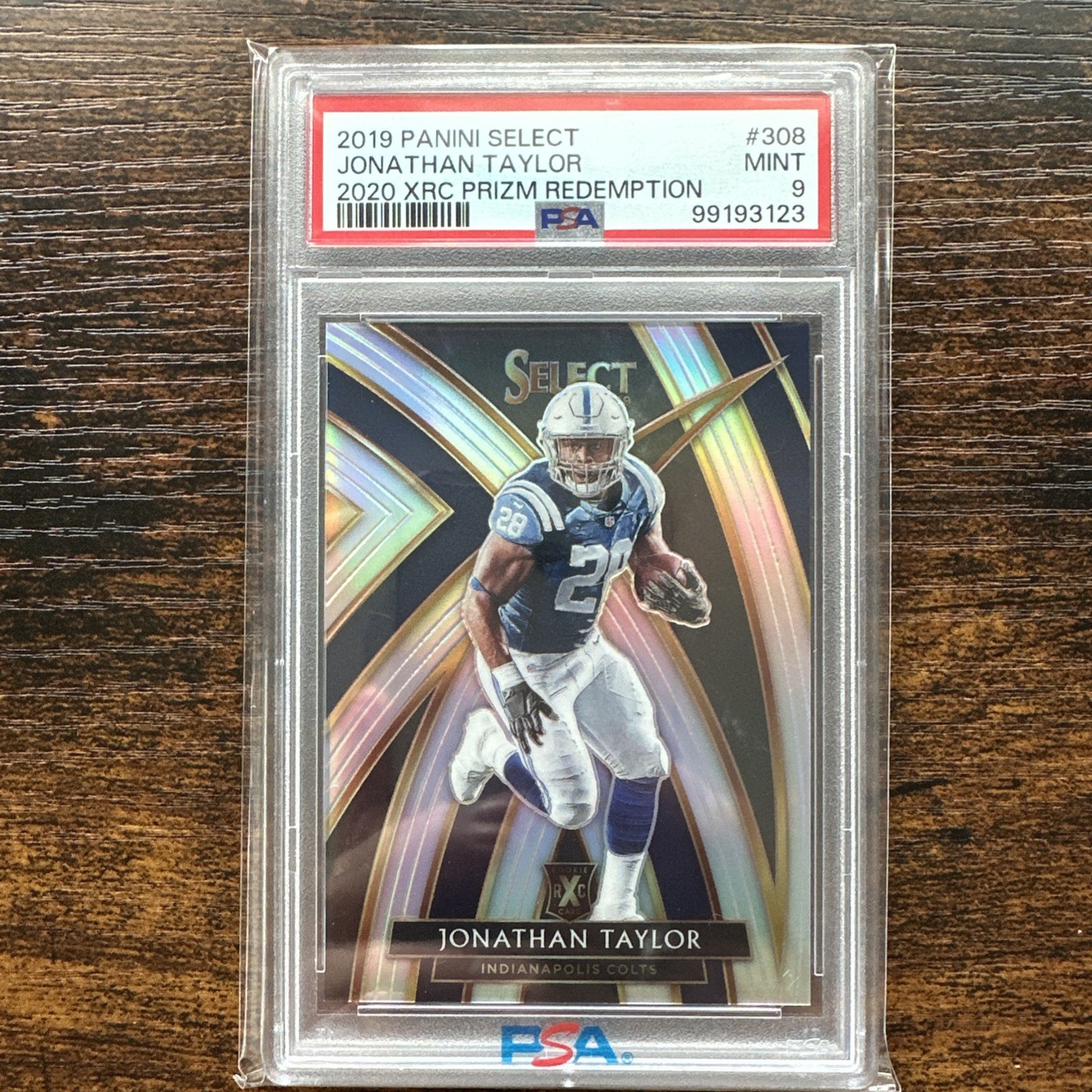 2019 Panini Select - 2020 Xrc Prizm Redemption Jonathan Taylor #308 (RC)