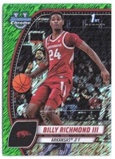 Billy Richmond III Green Shimmer Refractor 2024-25 Bowman University Chrome #10