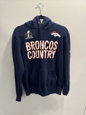Nike Denver Broncos Sweatshirt Mens Medium Hoodie Drawstring Super Bowl 50 NFL