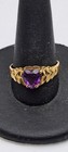 14kt New Ring Size 7 Heart Shaped Purple Amethyst Stone 2.3 grams — photo 1