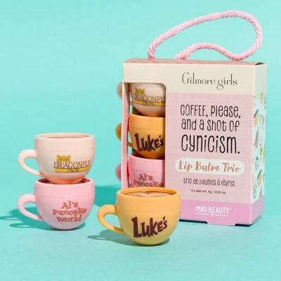 Offizieller Gilmore Mädchen Kaffeebecher Lippenbalsam Trio von Mad Beauty