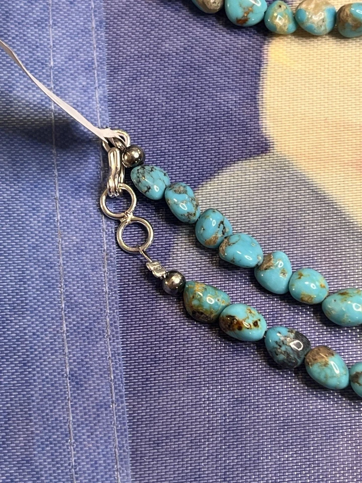 New With Tags Turquoise Beaded 20 Inch Necklace By Naomi Garcia 8-10mm Beads - Image 2 of 4