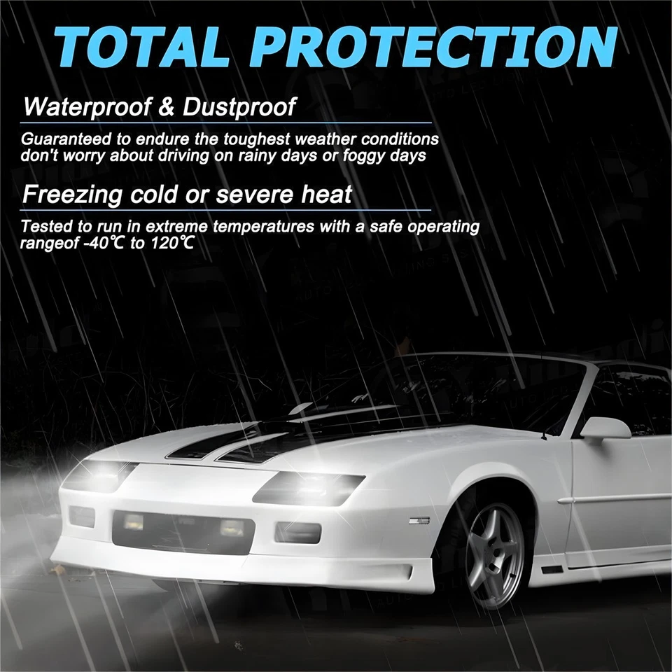 4PCS 4x6" inch LED Headlights Hi/Lo Beam H4 For Chevrolet Monte Carlo 1980-1988+ — 第 4/4 张图片