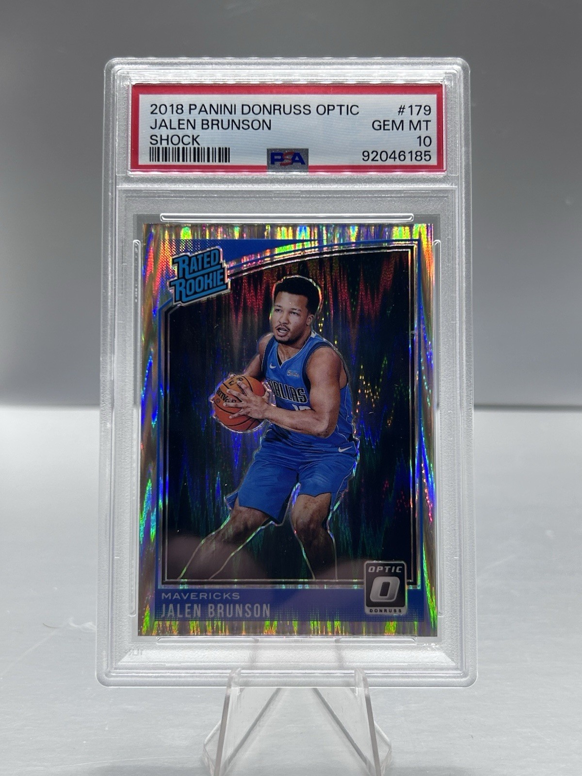 Jalen Brunson Rookie! 2018 Donruss Optic Shock Variation - Perfect PSA 10!!