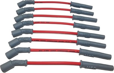 MSD 32829 Super Conductor Spark Plug Wire Set, Red Wire Sets
