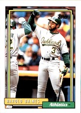 Harold Baines 1992 Topps #635 Oakland Athletics FREE SHIPPING AutographDen