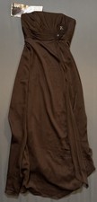Belsoie Strapless Dress Formal Evening Gown NWT Size 10 Espresso Brown L3073