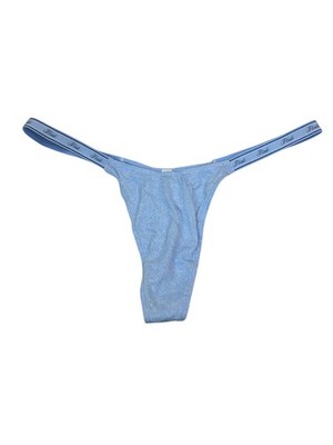 VS PINK Cotton Thong Panty Blue Logo Waistband XXL New Lightweight Soft NWT