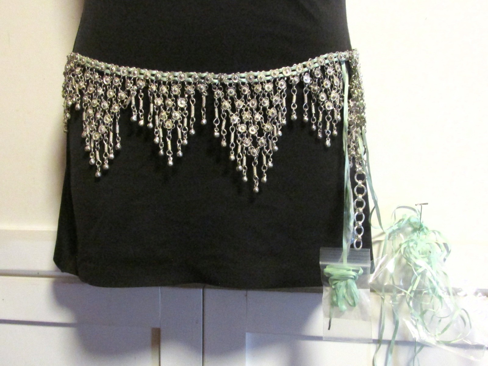 Belly Dance 2 Silver Tone Triangular Dangle Bells… - image 5