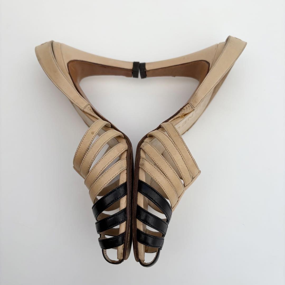 Chanel Embroidered Strap Pumps Shoes Logo Bicolor Size 36 US About6 For Women thumbnail 12