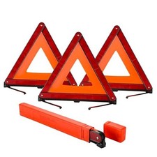 3 Pack Road Safety Triangle Kit - Reflective Warning Triangle Kit