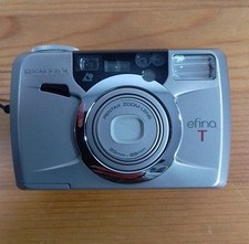 Pentax Efina T Compact 35mm Point & Shoot Film Camera With Case Tested