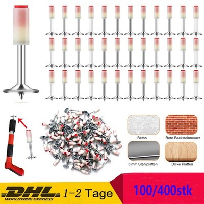 100-400tlg Nail Gun Nägel für Nagelpistole Durchmesser 7,3 mm Bolzenschussgerät