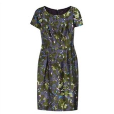 J.Crew Lillian watercolor short sleeve floral print wool silk blend dress size 0