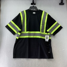 Tough Duck Men's ST091 60333 Black Short Sleeve Safety T Shirt Size 2XL