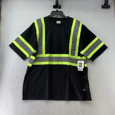 Tough Duck Men's ST091 60333 Black Short Sleeve Safety T Shirt Size 2XL