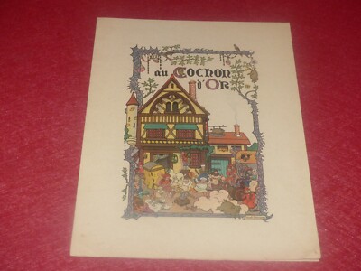 Superb Original Seltenes Menü Ca 1930 ''Au Cochon D'Or'' Ill. Farben M. Jeanjean