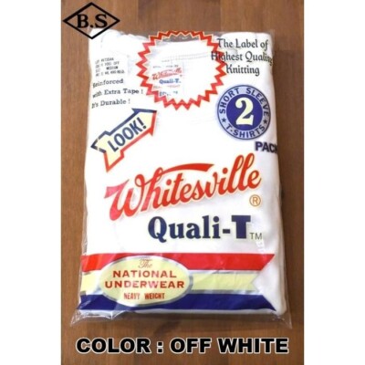 WHITESVILLE 2 PACK T-SHIRT White WV73544 Made in Japan | eBay