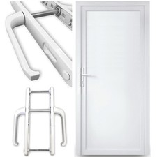 JeCo Nebeneingangstür Kunststoff Nebentür Komplettfüllung außenöffnend weiß