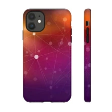 Beautiful Pink/Purple Iphone 13 phone case made by Tough case