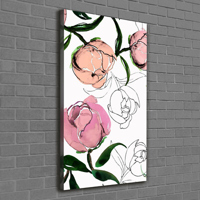 Panneaux de cuisine en verre Roses floral blanc