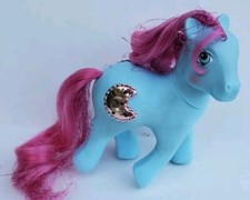 Vintage MLP My Little Pony 1987 Princess Pony Princess Royal Blue Pink Tinsel