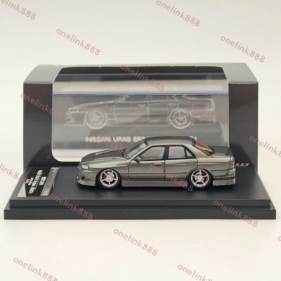 1:64 Mortal Nissan ER34 uras SKYLINE Diecast Toy Car Model Gift Limited 699 Gray
