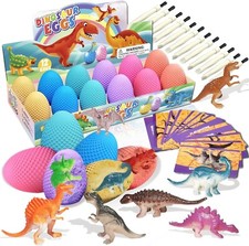 Dinosaur Eggs Dig Kit Toys - 12 Dino Easter Eggs Fossil Eggs Excavation Kits for