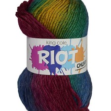 King Cole Riot Chunky - Multi Coloured Yarn 100g