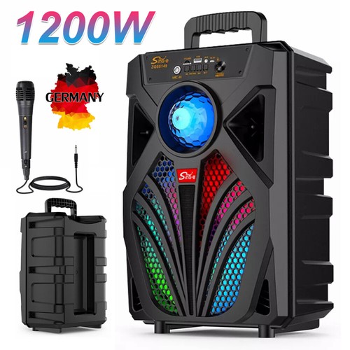 2000W Tragbarer Wireless Bluetooth Lautsprecher Subwoofer SD Musicbox Stereo DHL - Bild 3 von 17