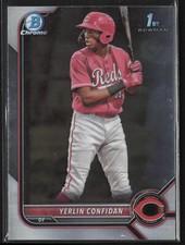 2022 Bowman Chrome Yerlin Confidan BCP-187 1st Chrome | Cincinnati Reds