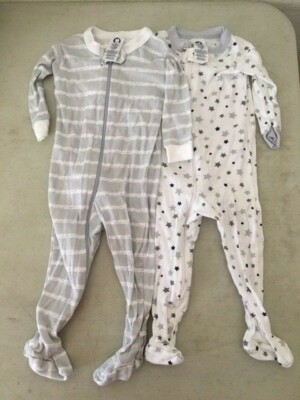 GERBER Baby Boys 2-Pack Footed Unionsuit