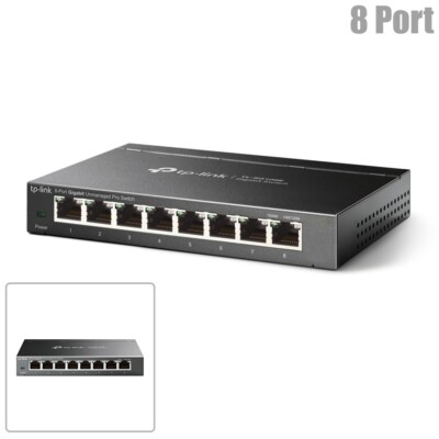 8-Port 10/100/1000Mbps LAN Ethernet Network Gigabit Desktop Smart Switch Laptop