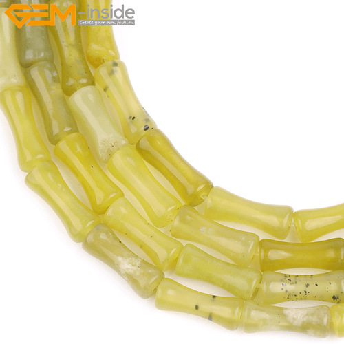 Bamboo Natural Opal Jade Jasper Tube Spacer Loose Beads For Jewelry Making 15" - Picture 50 of 114