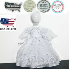 VESTIDO hermoso de bautizo para ni a en color blanco. Girl Dress Baptism. Babies