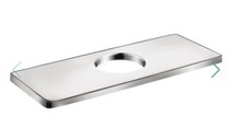 Hansgrohe 6-in Base Plate for Single-Hole Faucet in Chrome Finish - AUTHENTIC