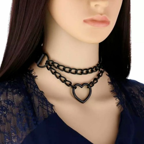 Black Heart Link Thick Urban Chain 