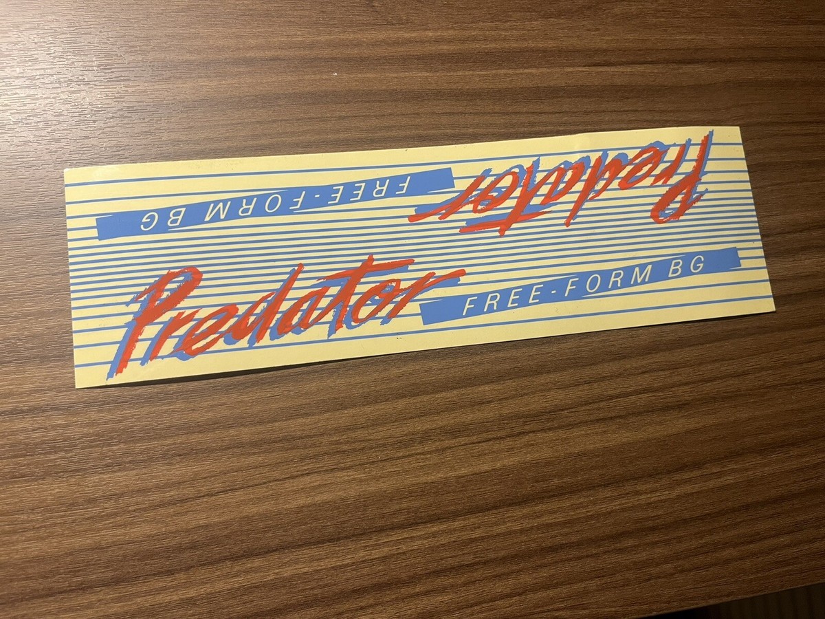 🍀NOS STICKER 87/88 SCHWINN PREDATOR FREE-FORM FRAME DECAL OLD
