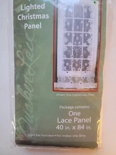Vintage Quaker Lighted Christmas Panel Lace White Snowflake New Light Up USA