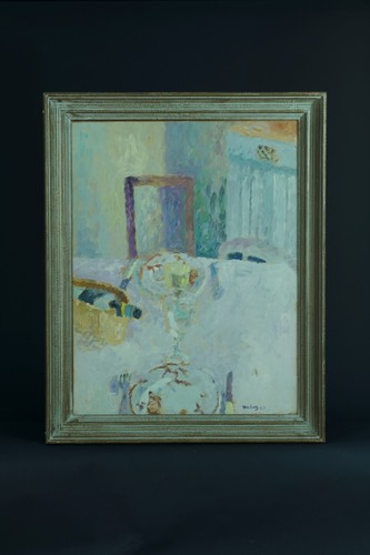 Tableau hst scène d'intérieur impressionniste Coin de table Salon Jean Venitien - Photo 11/11