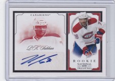P.K. Subban 10/11 Panini Zenith National Treasures Rookie Auto /99