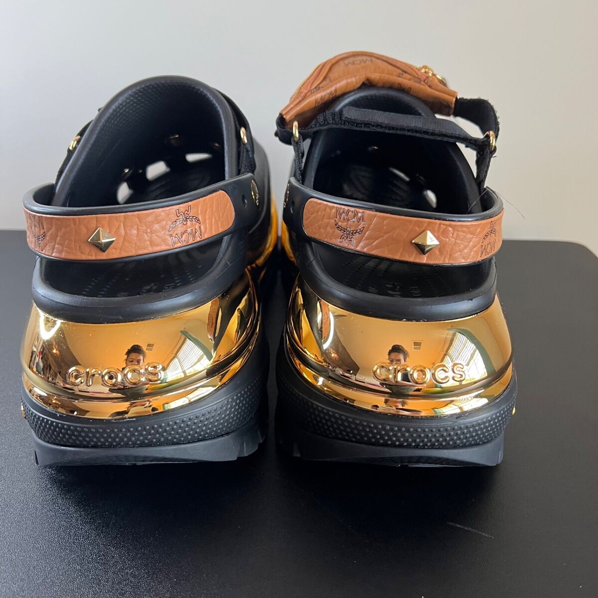 MCM x Crocs Mega Crush Clog w/Belt Bag Bracelet Black size MCM x Crocs Mega Crush Clog w/Belt Bag Bracelet Black size