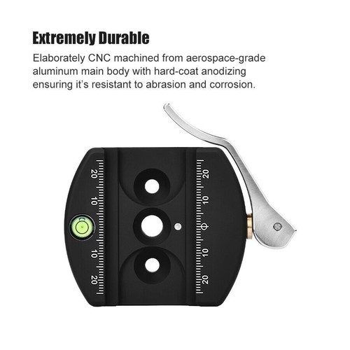 Sunwayfoto DRX-60 60mm Lever Quick Release Arca Swiss Clamp Compatible RRS Plate - Picture 3 of 14