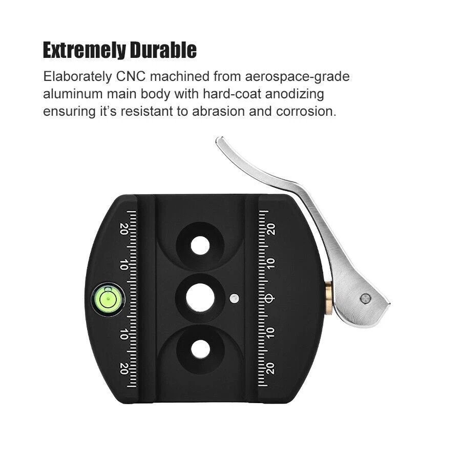 Sunwayfoto DRX-60 60mm Lever Quick Release Arca Swiss Clamp Compatible RRS Plate - Image 3 of 4