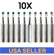 Micro Bits Set T1 T2 T3 T4 T5 T6 T8 TR9 T10 T15H torx screwdriver Hex 4mm 10PCS