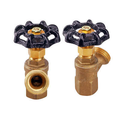 Midline Valve Boiler Drain Valve with Stuffing Box 1/2''in FIP x 3/4''in MHT Brass